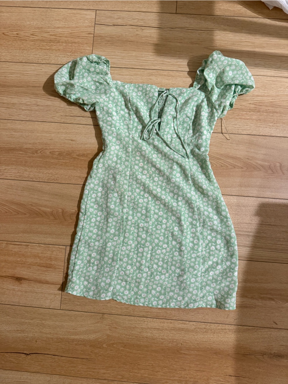 Mint Green Dress with Daisy Detail
